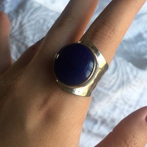 Sterling Silver Blue Stone Ring